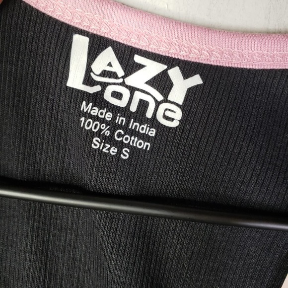 NEW Lazy One Pirate Bones‎ Ribbed Tank Top Black Red S Small NWT - Picture 4 of 7